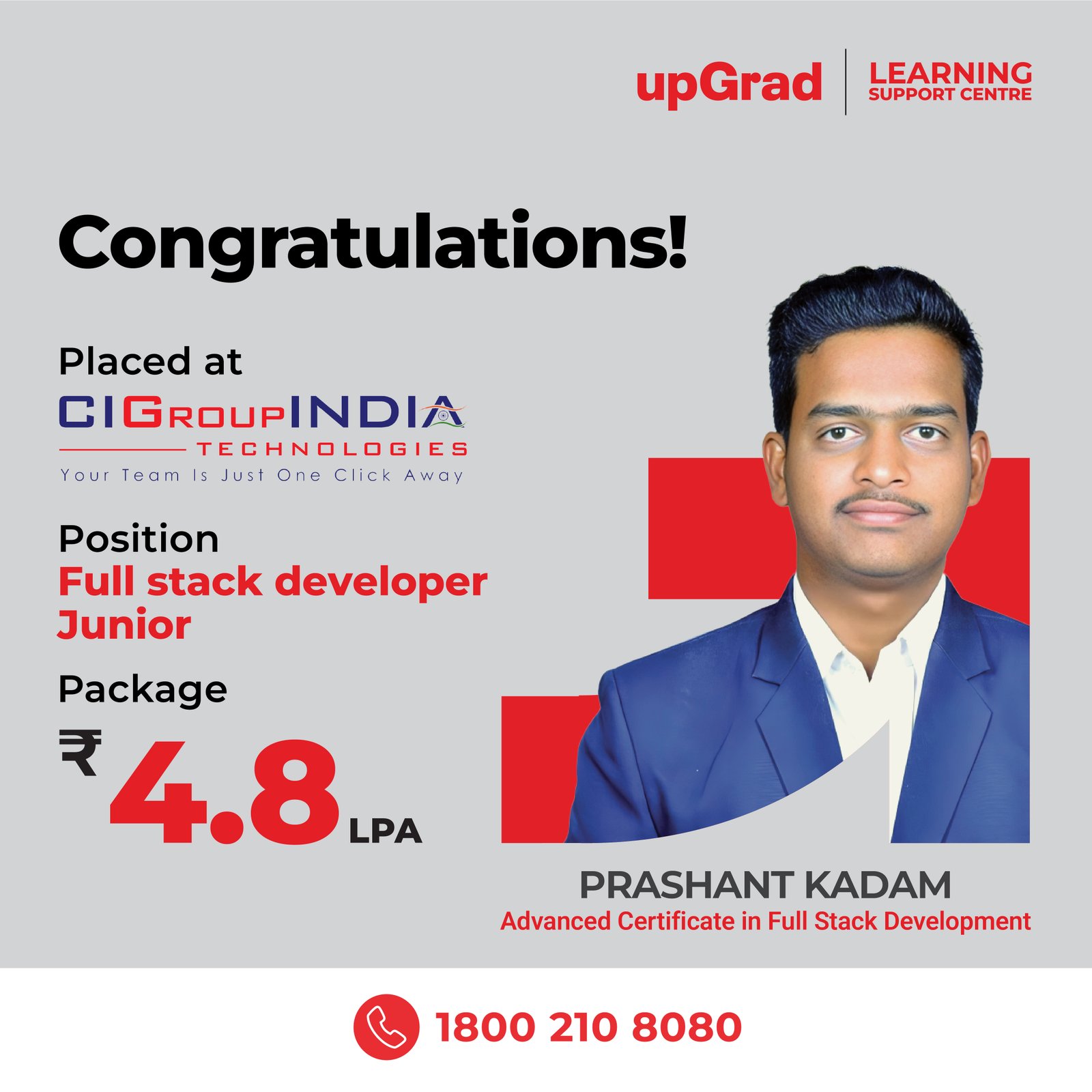 PRASHANT KADAM placed at CI GROUP INDIA TECHNOLOGIES.